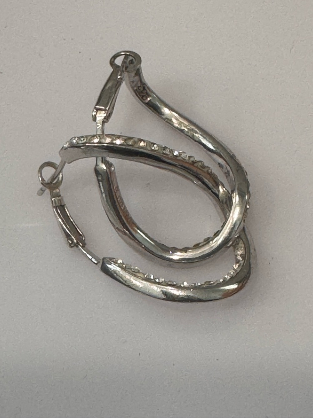 Infinity Twist Hoop Earrings Sterling Silver 925